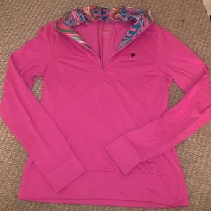 Lilly Pulitzer pink golf pullover